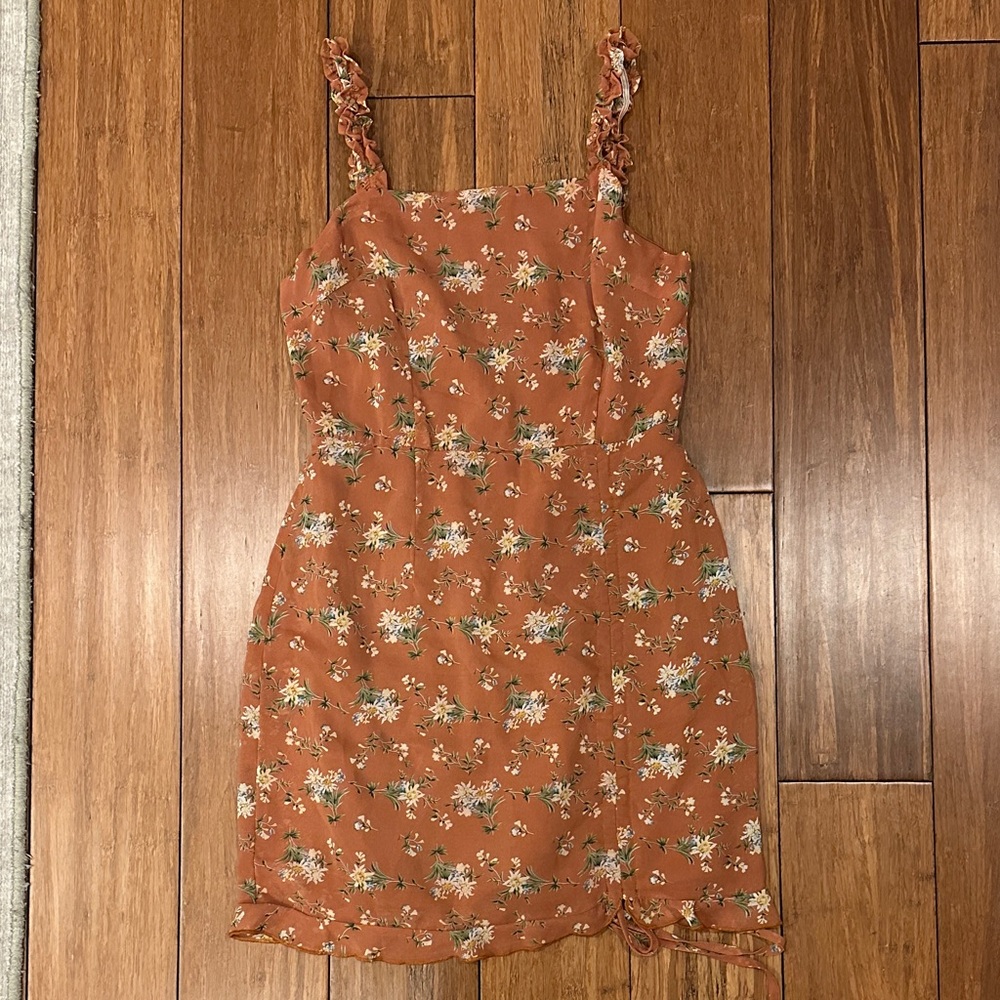 Floral Boutique Mini Ruffle Dress